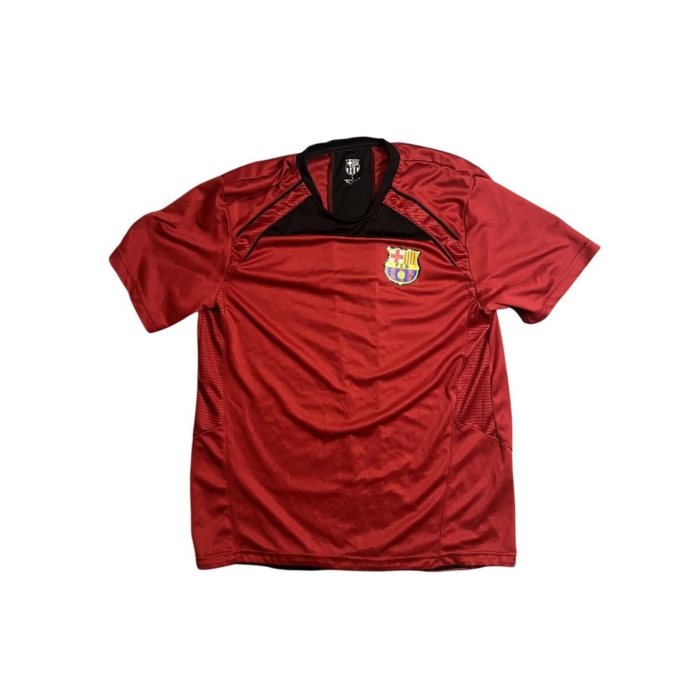 FC Barcelona Soccer Jersey Men's Large Red Black Training Shirt FCB‎ Logo